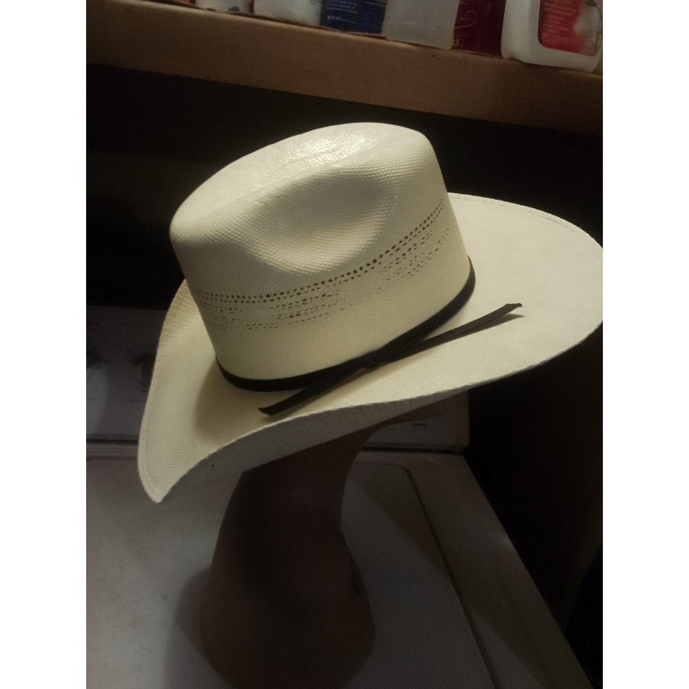 Mens Cody James 15X Bangora Straw Western Cowboy Hat Size 7-1/2 Wide Brim 4"